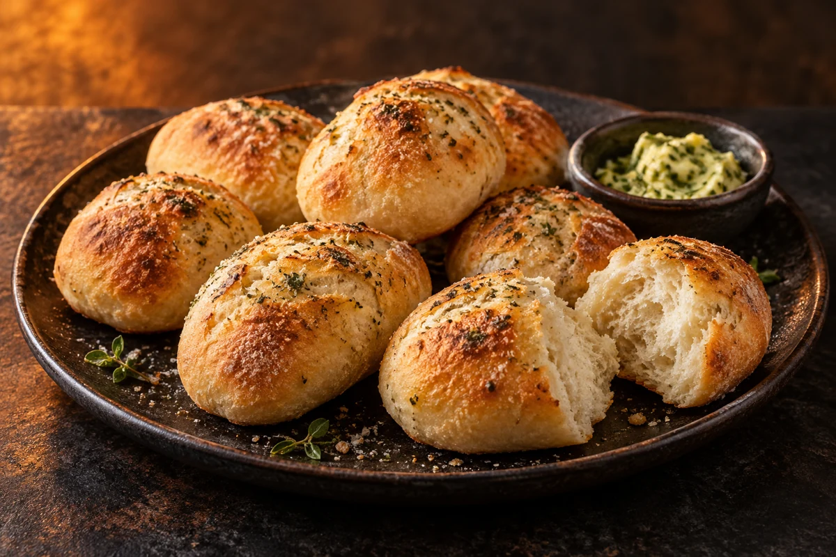 Goldbraune Pizzabrötchen – illustrative Darstellung